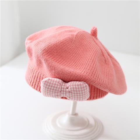 Children's Beret Baby Girl Outdoor Hat Spring Autumn Korean Style Fashionable Breathable Warmth Windproof Knitted Wool Painter's