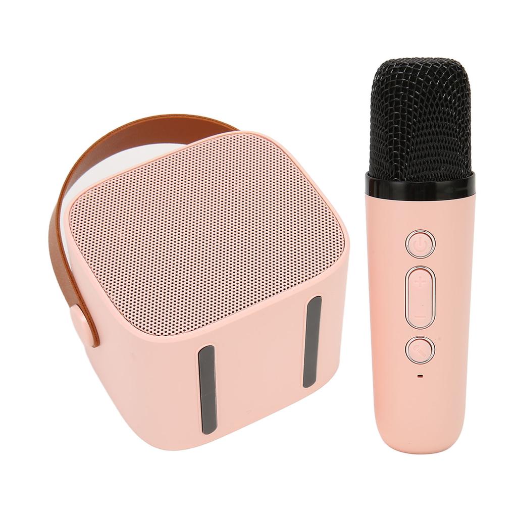 Bluetooth Speaker Microphone Set HD Stereo Rechargeable Retro Portable Karaoke Machine for Kids