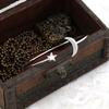 Female Open Bracelet Copper Plating Wristband Bangle with Moon Star Decoration (Silver)
