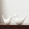 Black White Bird Sculpture Nordic Style Animal Statue Ornaments Bird Ceramic Figurines  Home Decor