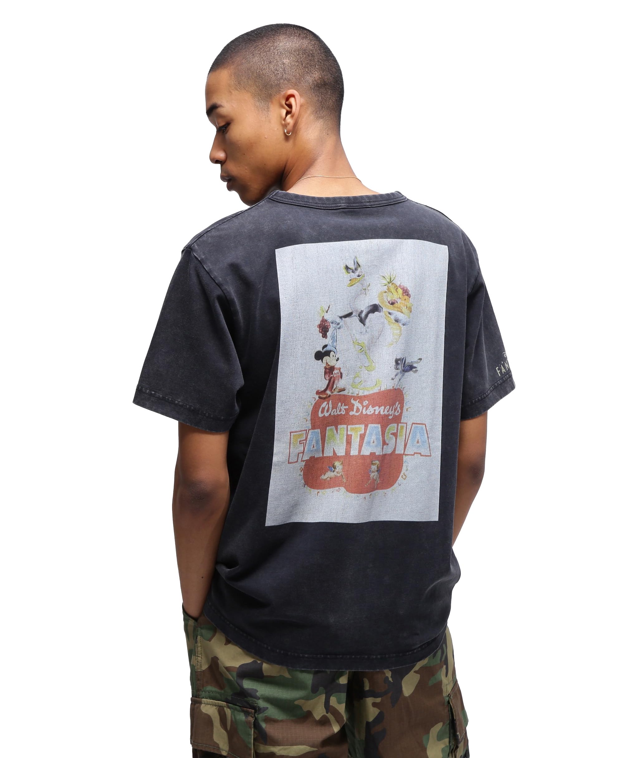 

Avirex Collection FANTASIA MICKEY MOUSE FILM POSTER T-SHIRT, Men s XL, 410mm, Charcoal, 783-5234020