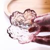 Japanese Hammer Cherry Blossom Glass Flavor Saucer Handmade Japanese Sauce Saucer Hot Pot Saucer