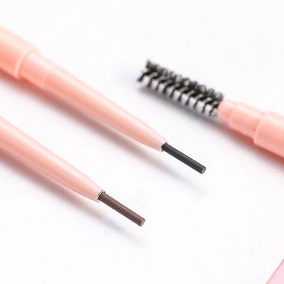 Double Head Shape Fine Eyebrow Pencil WaterproofDurable and Non-smudding Eyebrow Pencil Dual-purpose Automatic Rotating Fine Eyebrow Pencil