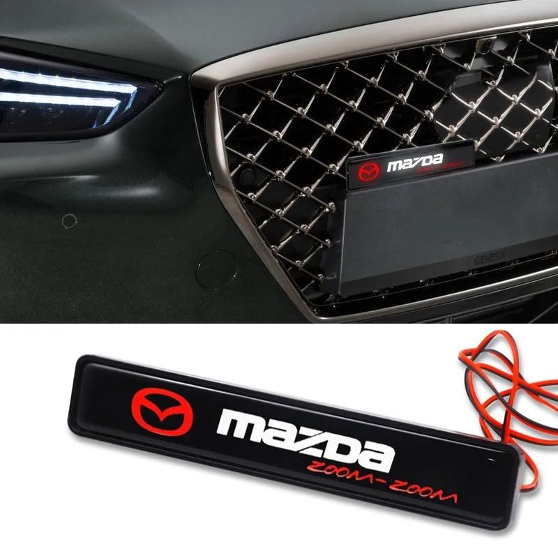 LED Car Front Grille Emblem Badge Light for Mazda Logo MX5 CX9 CX7 CX5 MX3 Atenza Axela 2 3 323 5 6 RX8 RX7 Speed 6 Accessories h5