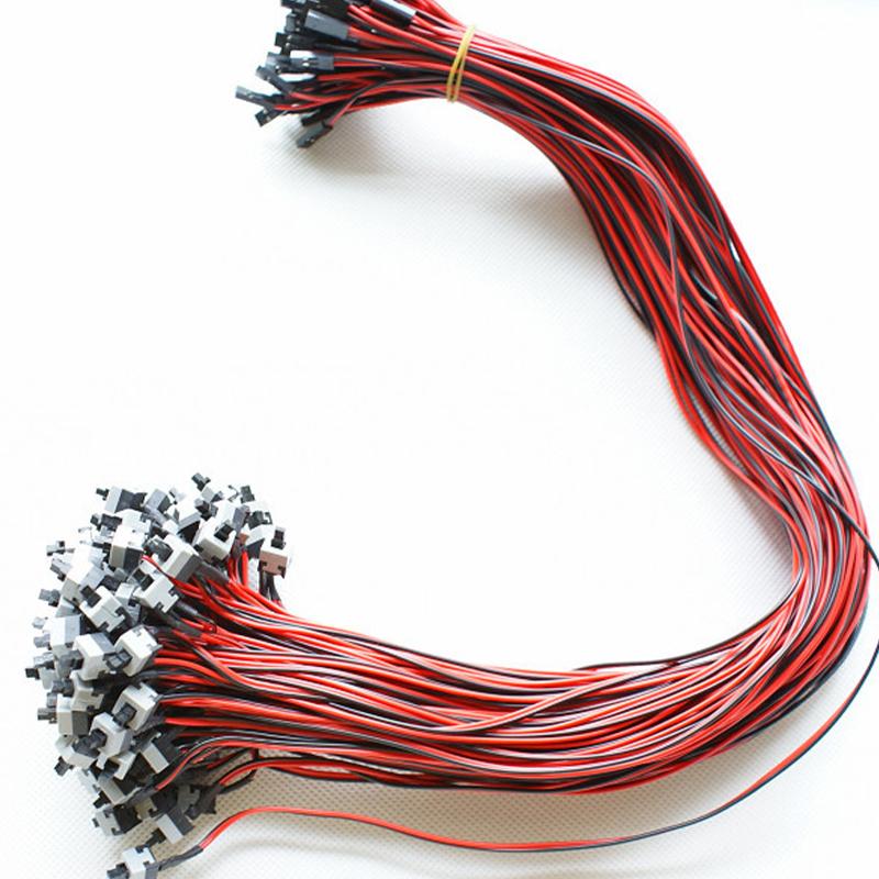 5 Pcs 50Cm 2 Pin Sw Pc Power Cable On/Off Push Button Computer Case Switch Wire