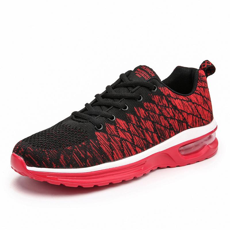Men's Shoes Mesh Air Cushion Shock-Absorbing Running Soft Sole Sneakers Summer Cross-Border Large-Size Breathable Travel Shoes