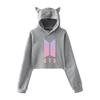 Bts Bangtan Boys Love Yourself Tear Navel Hoodie With Cute Cat Ear Design In Multiple Color Options