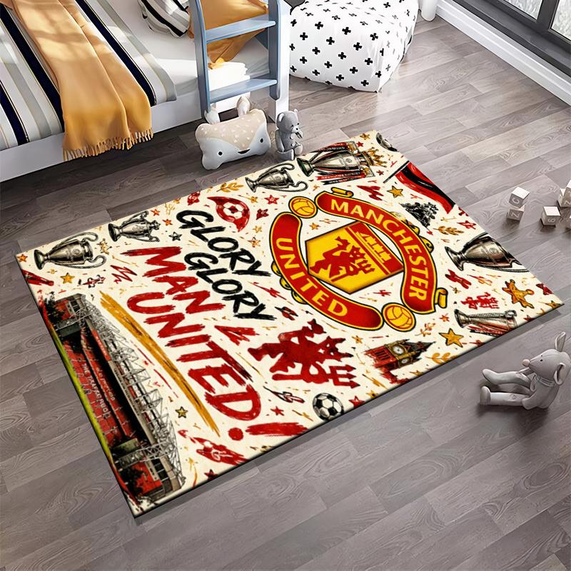 Manchester United Designed floor mat, suitable as a non-slip mat for the living room or bedroom sofa