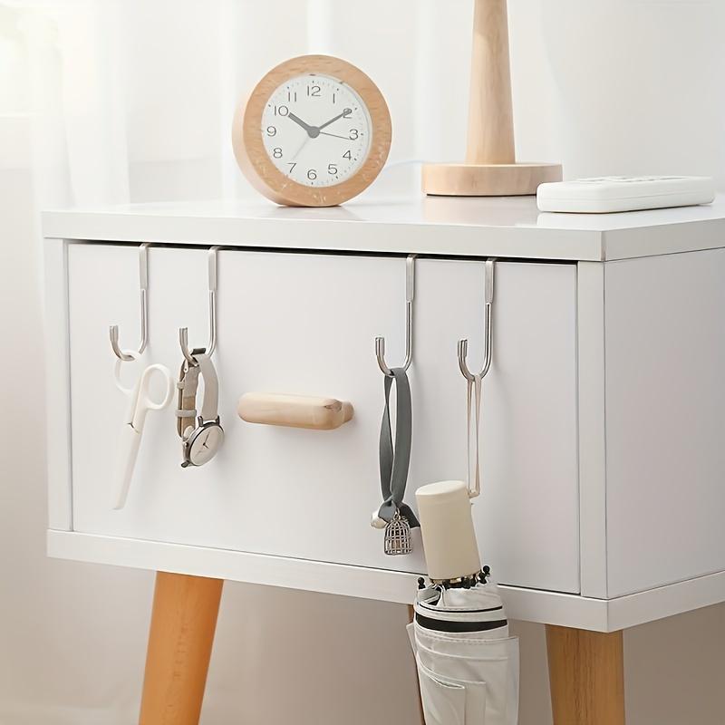 1Pcs Double S-Hooks Stainless Steel Easy No-Punch Installation Versatile Cabinet Door Hangers