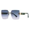 2023 D Brand Women's Rimless Fashion Sunglasses, Xiaohongshu Douyin Style, Internet Celebrity Inspired.