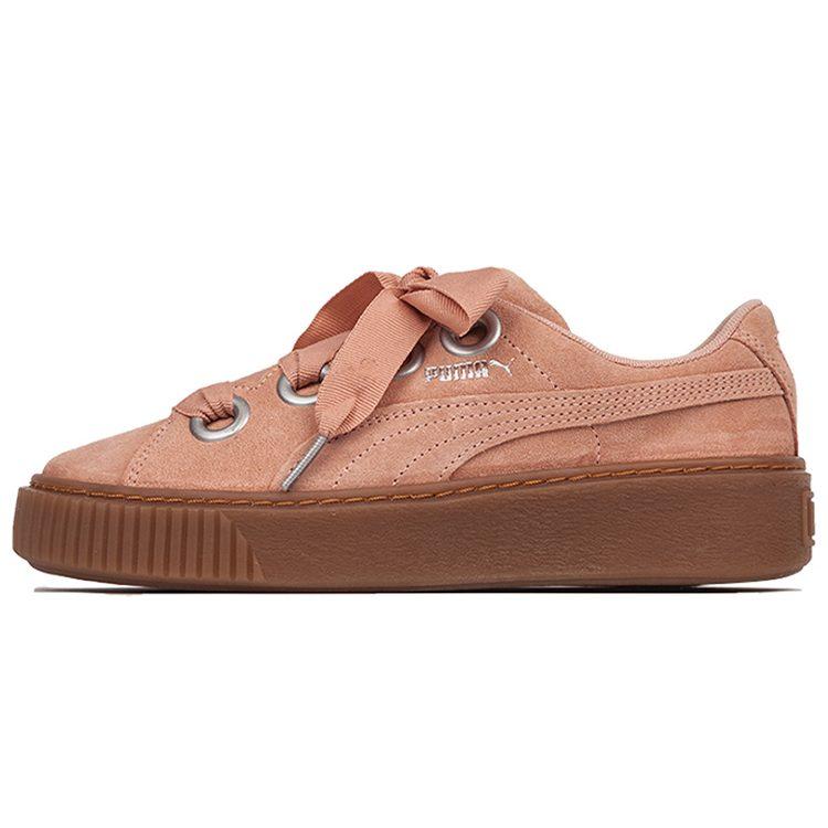Puma Platform Kiss Suede 'Red' Women's 366461-03