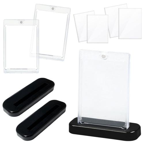 Aideaz Magnetic Loader Trading Card Case, Double-Sided Transparent Card Loader, Magnetic Holder for Protective Display, Large Capacity, Includes 2 Typ