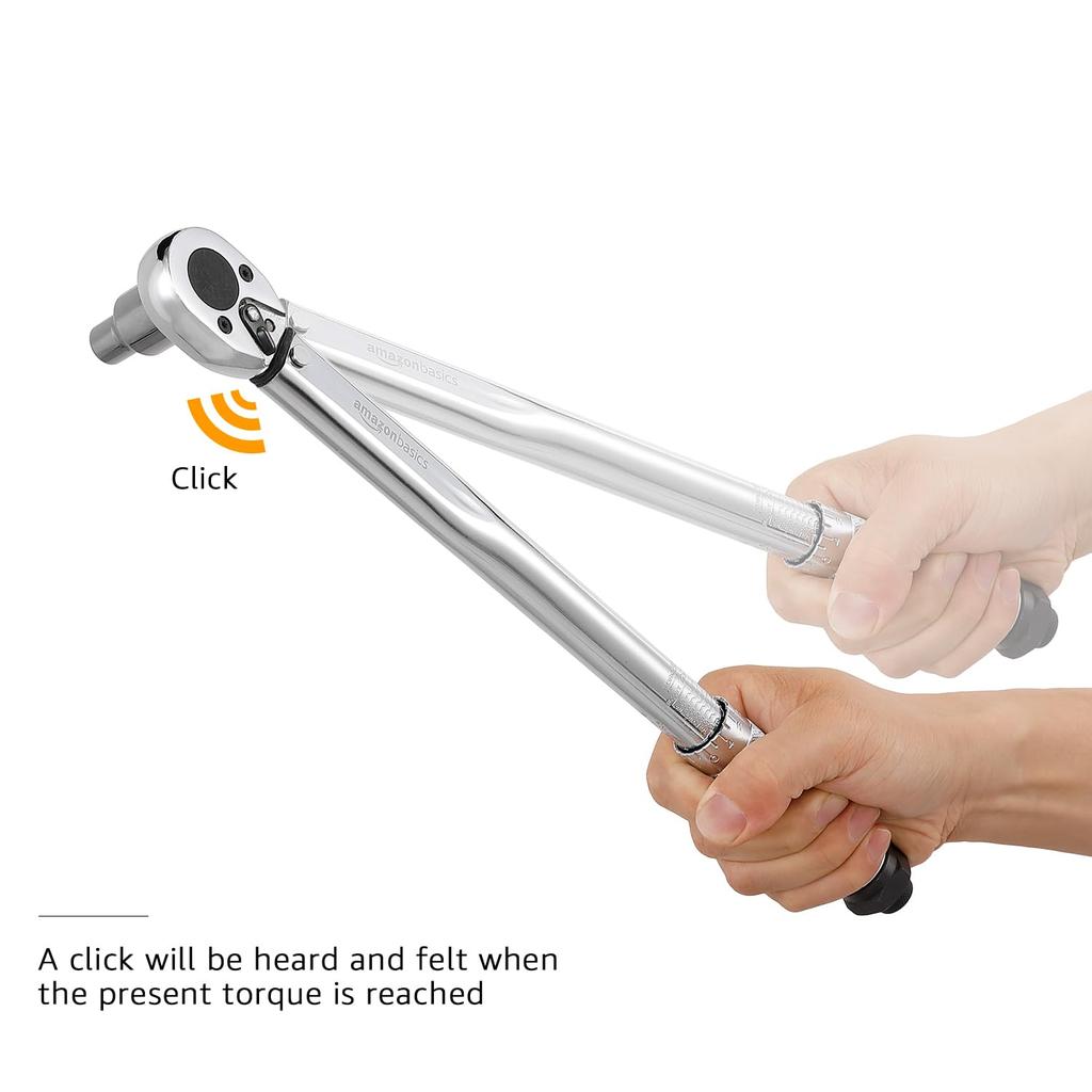 Amazon Basics Torque Wrench Drive Click Nm 1cm 20.4~108.5 Approx.