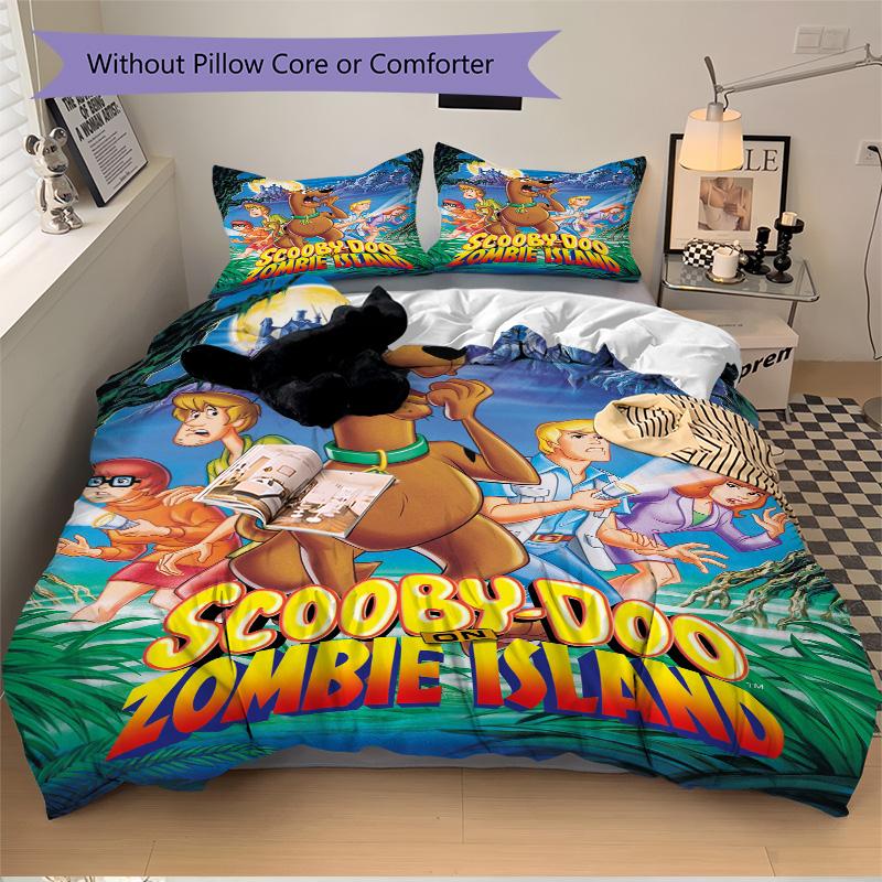 Scoobydoo Zombie Island Print 3Pcs Bedding Setduvet Cover With 2 Bedropillowcase Home Birthday Gift