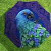 1pc Parrot Flowers Automatic Folding Umbrella 8 Rib Iron Frame,  Suitable for Travel, Daily Use, Birthday, Women & Men Gift