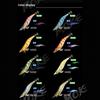 MOKE Wood Shrimp 25# 30# 35# Multi-color Artificial Hard Bait Eye Shrimp Squid Hook Saltwater