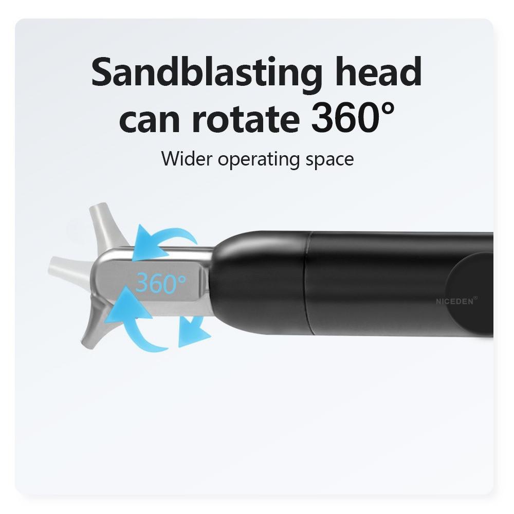 Dental Alumina Micro Sandblaster Black 4-Hole/2-Hole Pneumatic Polishing Machine Oral Hygiene Teeth Cleaning Device