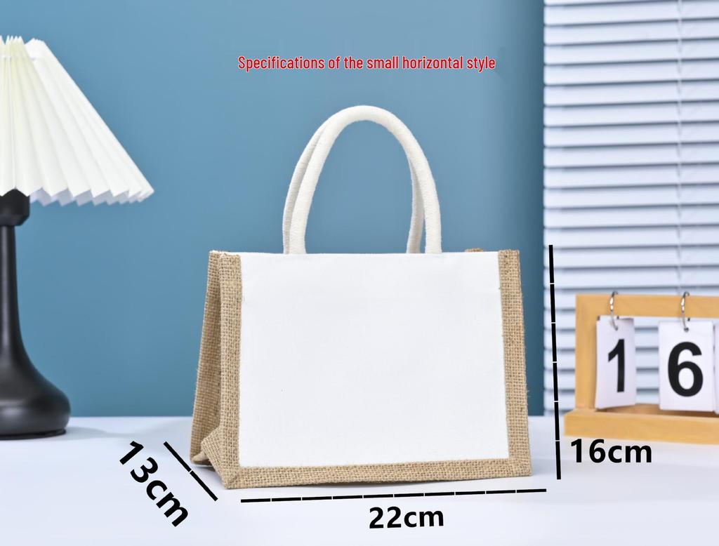 Waterproof Canvas & Linen Handheld Tote Bag - Fashionable & Blank Design
