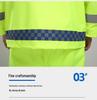 Reflekterande Trafikvakt Regnjacka & Byxor Set - 300D Oxfordtyg, Vattenavvisande, Slitstarkt, Anti-Kraftigt Regn, Utomhus-/Sanitetsanvändning.