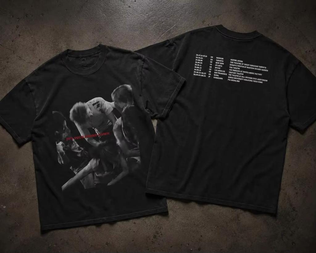 2026 CORTIS Tour Vintage Kpop Koncertní Merch Grafické Tričko Unisex Street Style Pohodlné Krátký Rukáv Trička Pro Kpop Fanoušky Denní Nošení