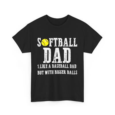 Softball-Papa wie ein Baseball-Papa, aber mit größeren Bällen Softballspieler-Papa-Shirt