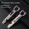 Titanium Alloy Multi-Tool: Outdoor Crowbar, Self-Defense, Bottle Opener, Wrench, EDC Gadget.