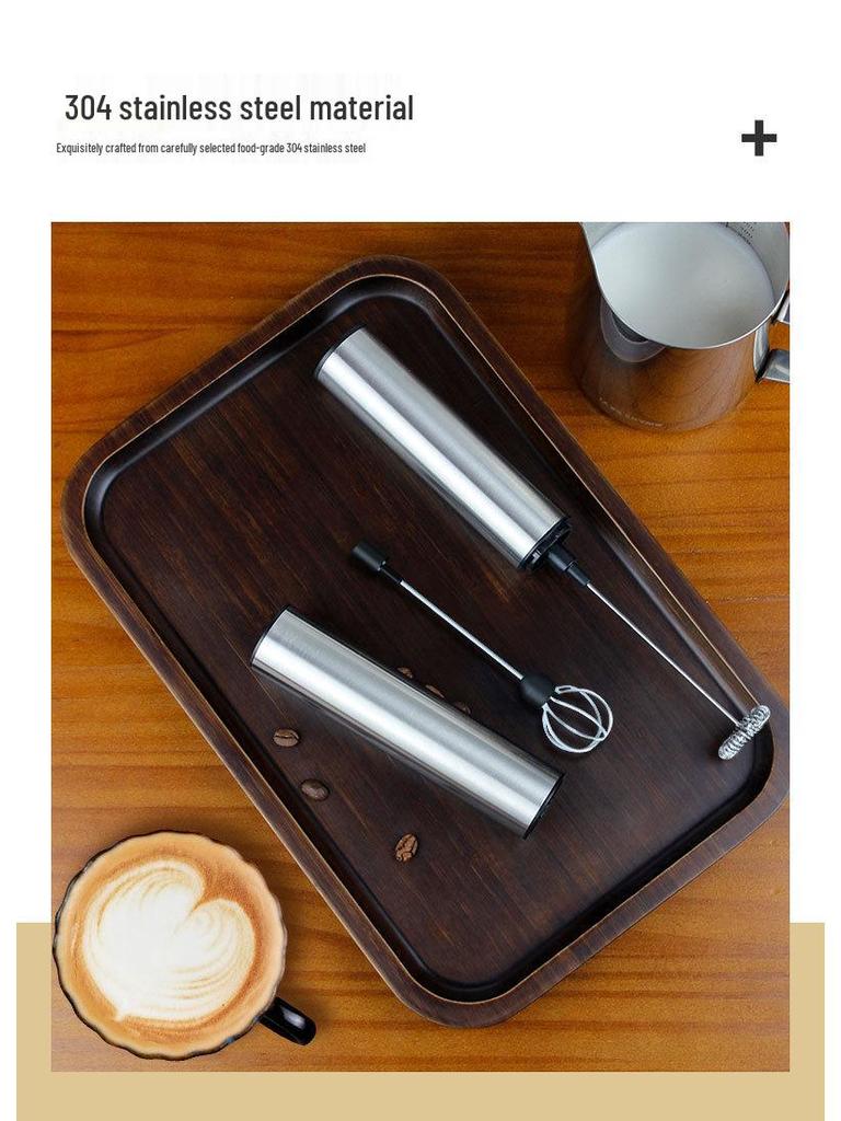 3-Speed Handheld Stainless Steel Milk Frother & Egg Beater with Sleeve