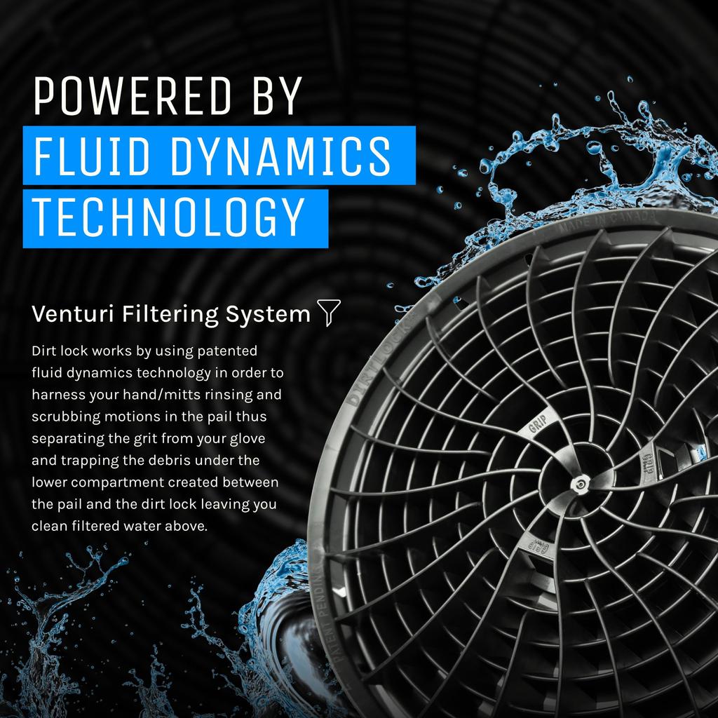 Detail Guardz DIRT LOCK Bucket Car Wash Automotive Grit Sand and Stone Filter, Anti-Scratch, Supplies, Filter, Separator, Black, Patented, DG-DL-BLK