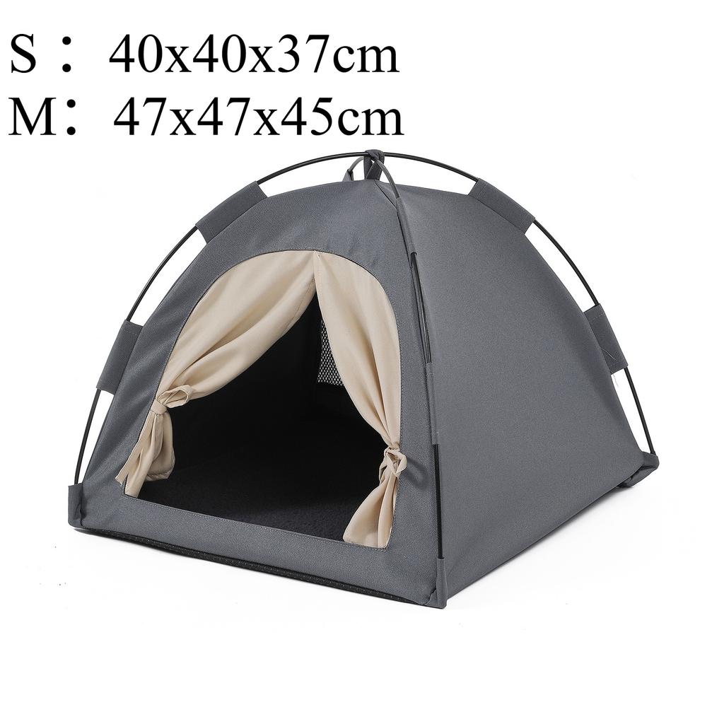 Cats Tent Door Curtain Style Foldable Cat Bed Outdoor Stray Cat House Portable for Travel Ventilate Kitty Puppy Bed Pet Supplies