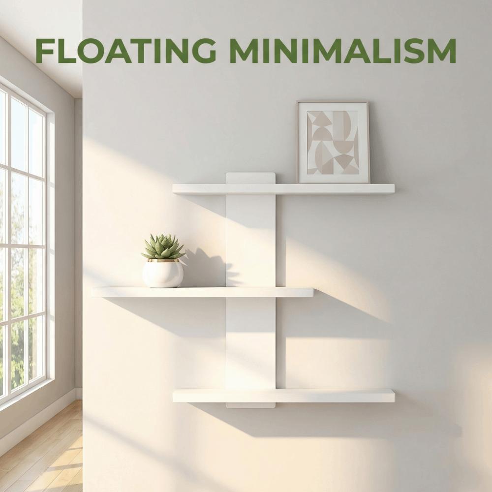 Detachable Wall Mounted Storage Rack Simple Floating Wall Bracket Living Room