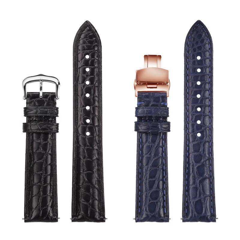 Cinturino in alligatore per Tank de Cartier W5200005 WSTA0030 17mm 18mm 19mm 20mm 21mm 22mm Nero Marrone Blu Cinturino per Orologio in Coccodrillo