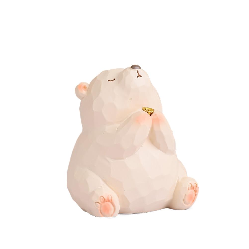 

Resin Animal Sculpture Cute Incense Burner Holder Lucky Ornaments Tea Pet Bedroom Bear