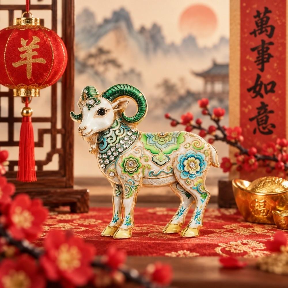 Colorful Goat Lapel Pin Vintage Style Animal Brooch Cute Enamel Sheep Brooch Party