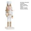10" Nutcracker Figurines Wooden Christmas Nutcracker Soldier Ornament Standing Nutcracker Figure for Fireplace Shelf Tabletop Decor