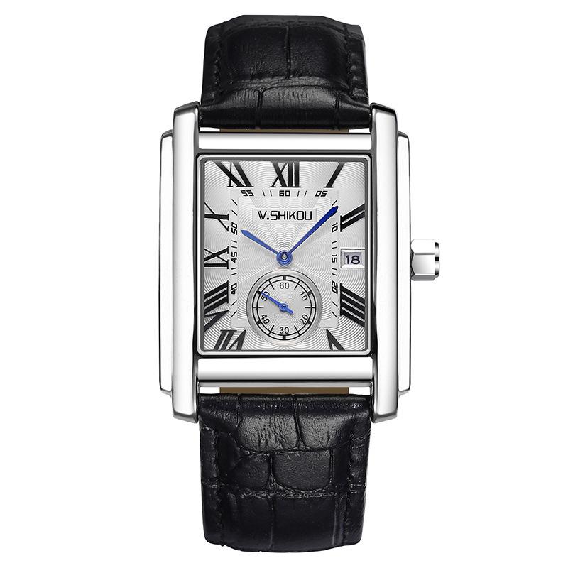 Waterproof Watch V. Siko Men's Business Classic Watch Pinduoduo Square Tank Watch