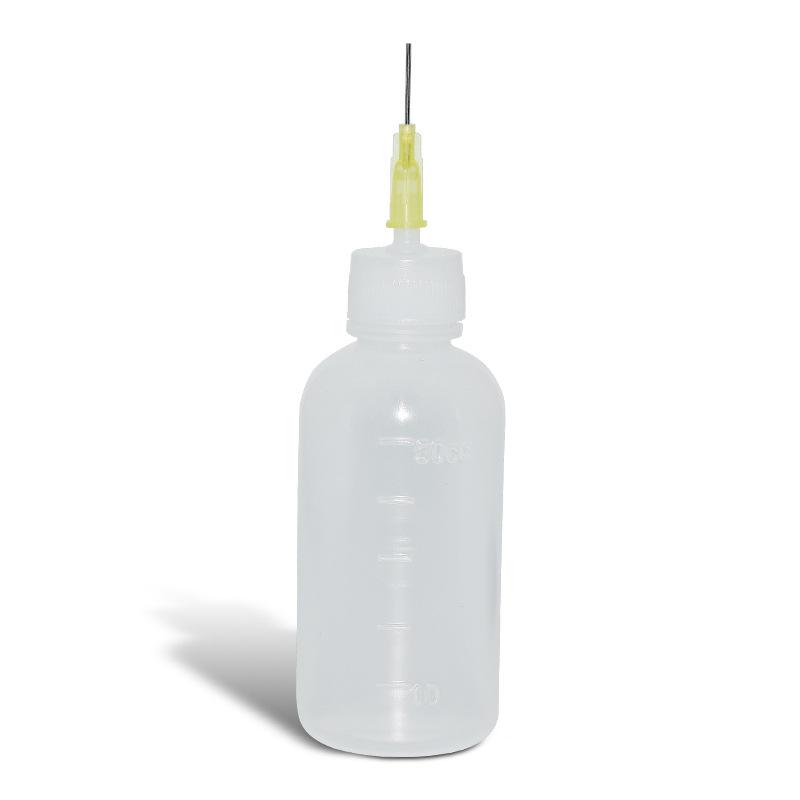50cc Industrial Needle Dispensing Bottle for Alcohol, Rosin, Flux, or Small Epoxy Oil Applications
