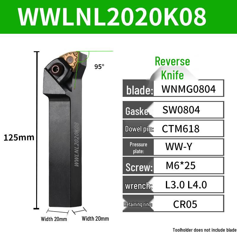 CNC Tool Holder: Peach-Shaped Face Turning Tool MWLNR/MTJNR20