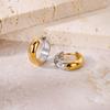 Elegant Titanium Steel Hoop Earrings for Women - Lightweight, Luxurious, Round & Colorfast Accessories