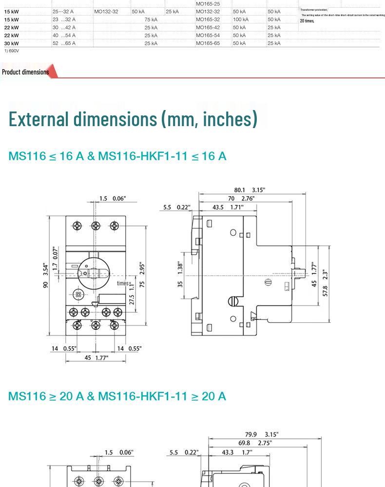 ABB MS116-4 Motor Protection Circuit Breaker