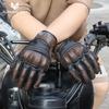 Real Leather Motorcycle Gloves Men Women Full Finger Touchscreen Windproof Riding Gear All Season