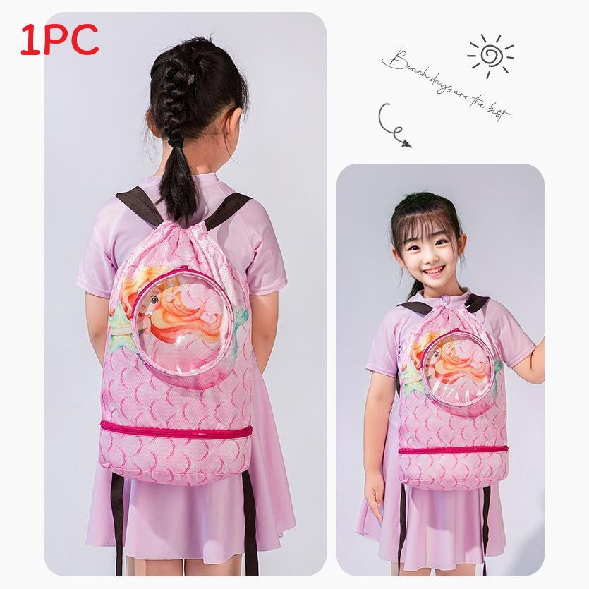 Padded Kids Swimming Backpack With Multifunctional Dry Wet Compartment For Beach And Travel