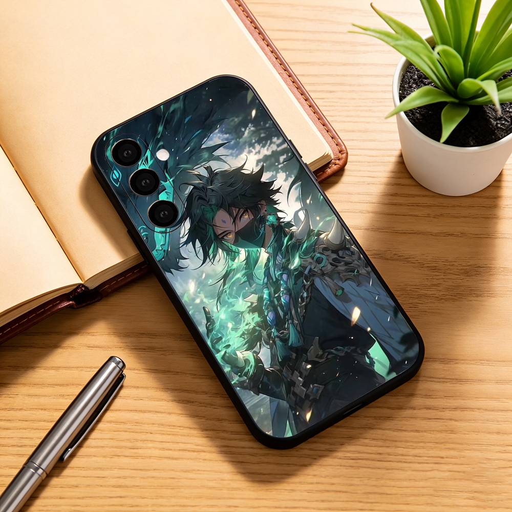 

G-Genshin Impact Xiao Phone Case For Samsung Galaxy A73,A72,A71,A70,A53,A52,A51,Soft Silicone Black Cover Samsung a11