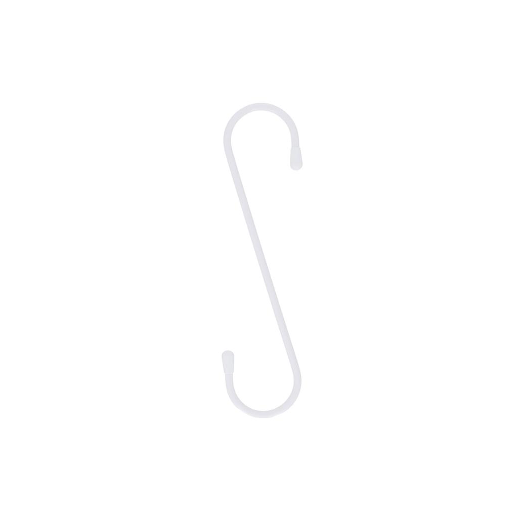 Takagi Pack of 40 hooks x 20 for small load capacity Made in S-Hooks, Large, 200mm, Black, (2 bags), items, hanging, organizing, 12kg, White, Japan.