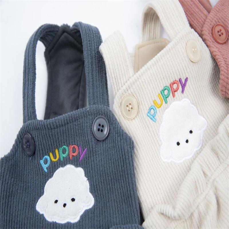 Pet Dog Clothes Cute Bear Overalls Thickened Autumn and Winter Four-legged Clothes Puppy Teddy Costume Dog Costumes