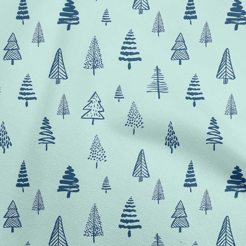 oneOone Cotton Flex Aquamaringrüner Stoff, Baum-Nähstoff, Meterware, bedruckt, DIY-Kleidung, Nähzubehör, 101,6 cm