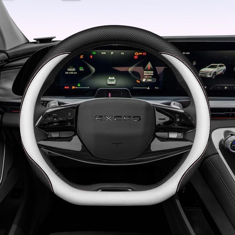 Xingtu Yaoguang Nappaleder Lenkradbezug: Rutschfest, Einfache Montage, Ganzjahres-Auto-Upgrade