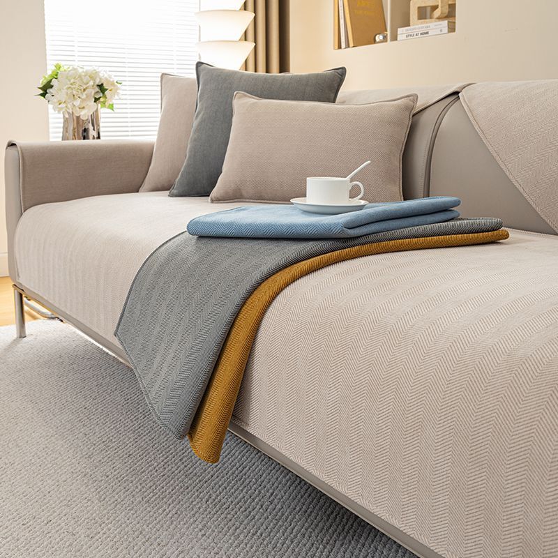 Herringbone Sofa Cushion Light Luxury Premium Non-Slip Sofa Seat Cushion Four Seasons Universal Chenille Cross-Border  Can Be Labeled