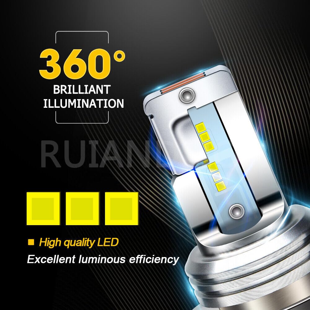 Ruiandsion P45T H5 R2 LED Bulb White 6V-24V 6V 12V