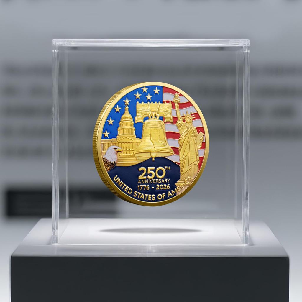 250. Jahrestag Metallrelief Farbdruck Gedenkmünze der Vereinigten Staaten