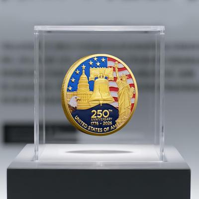 Amerika Birleşik Devletleri 250. Yıl Metal Kabartma Renkli Baskı Hatıra Parası